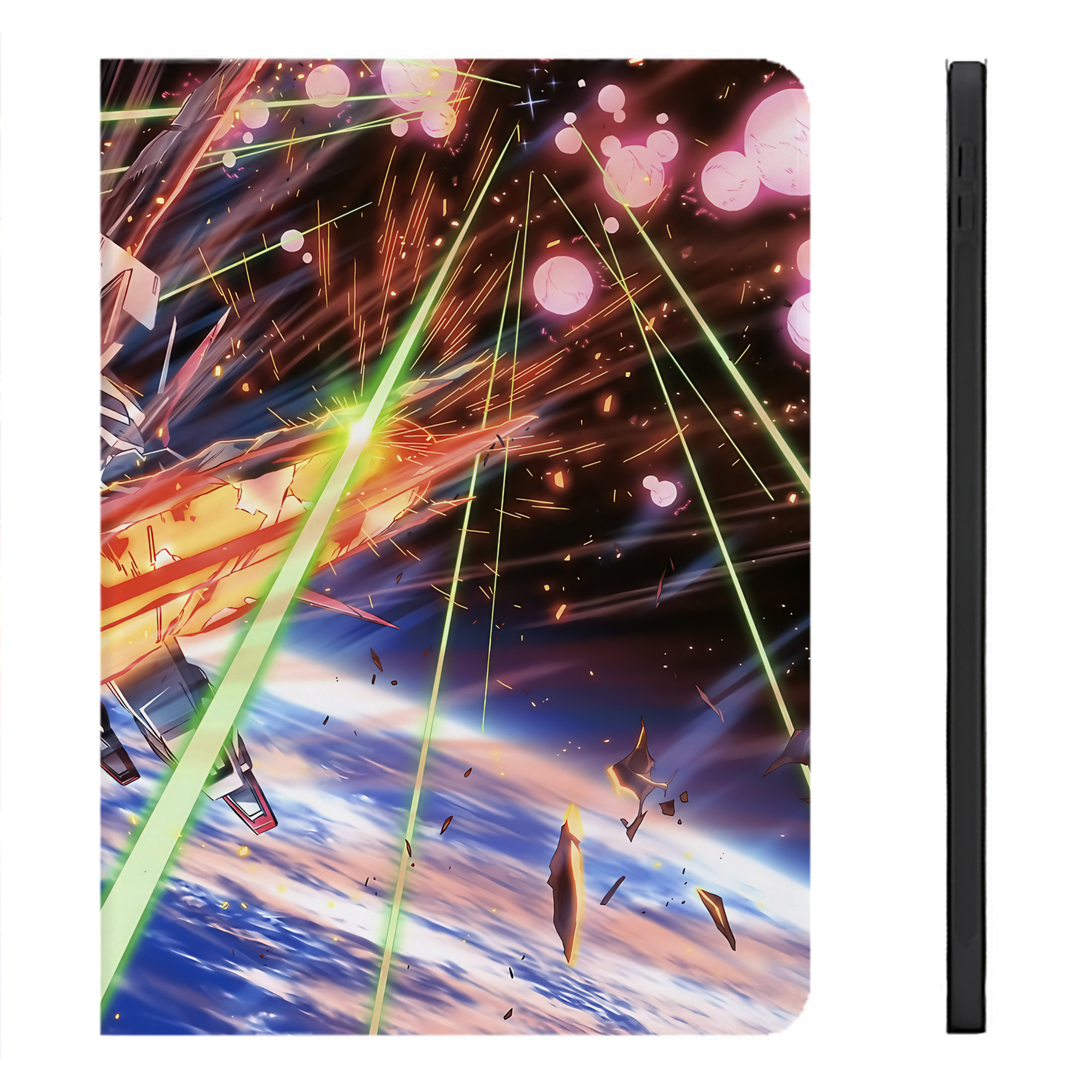 （画像用） 機動戦士ガンダム Mobile Suit Gundam IPadケース ペンホルダー付き ブックスタイルデザイン